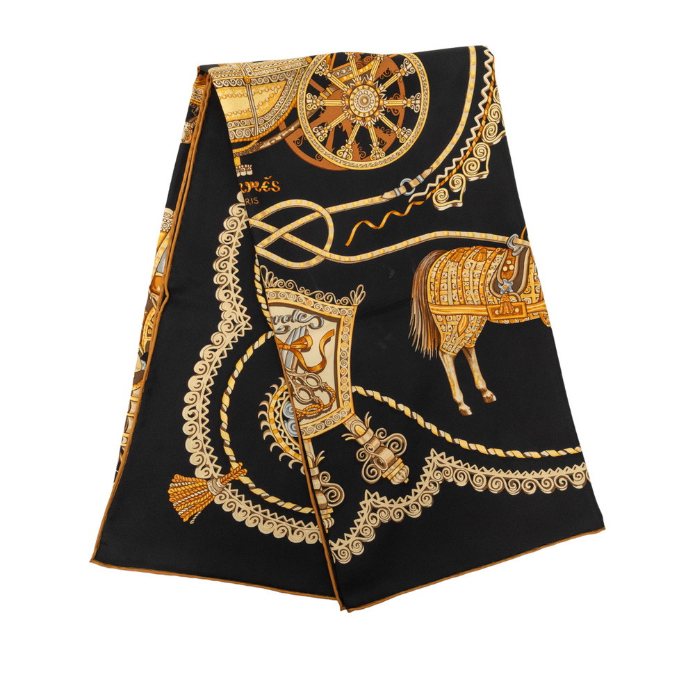 Pre-Loved Hermes Paperoles Silk Scarf 90